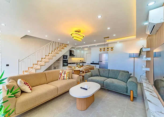 Stunning Modern Duplex In Kalkan 펜션